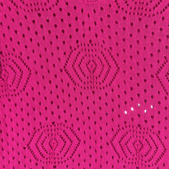 Allison Sheri soft knit sweater top v-neck col Fuschia size xxl - Picture 9 of 12